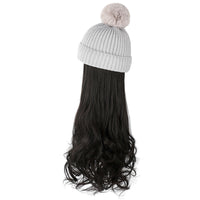 HKM-478547 Removable Woolen Cap with Long Curly Hair for Stylish Look