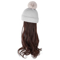 HKM-478547 Removable Woolen Cap with Long Curly Hair for Stylish Look