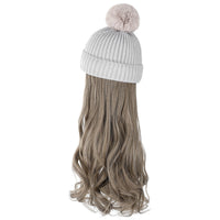 HKM-478547 Removable Woolen Cap with Long Curly Hair for Stylish Look