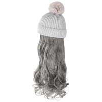 HKM-478547 Removable Woolen Cap with Long Curly Hair for Stylish Look