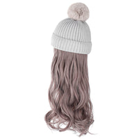 HKM-478547 Removable Woolen Cap with Long Curly Hair for Stylish Look