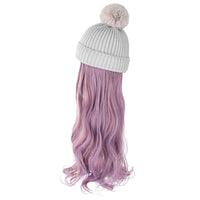 HKM-478547 Removable Woolen Cap with Long Curly Hair for Stylish Look