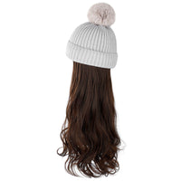 HKM-478547 Removable Woolen Cap with Long Curly Hair for Stylish Look