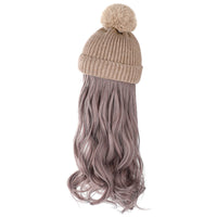 HKM-478547 Removable Woolen Cap with Long Curly Hair for Stylish Look