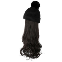HKM-478547 Removable Woolen Cap with Long Curly Hair for Stylish Look