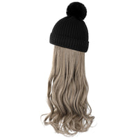 HKM-478547 Removable Woolen Cap with Long Curly Hair for Stylish Look