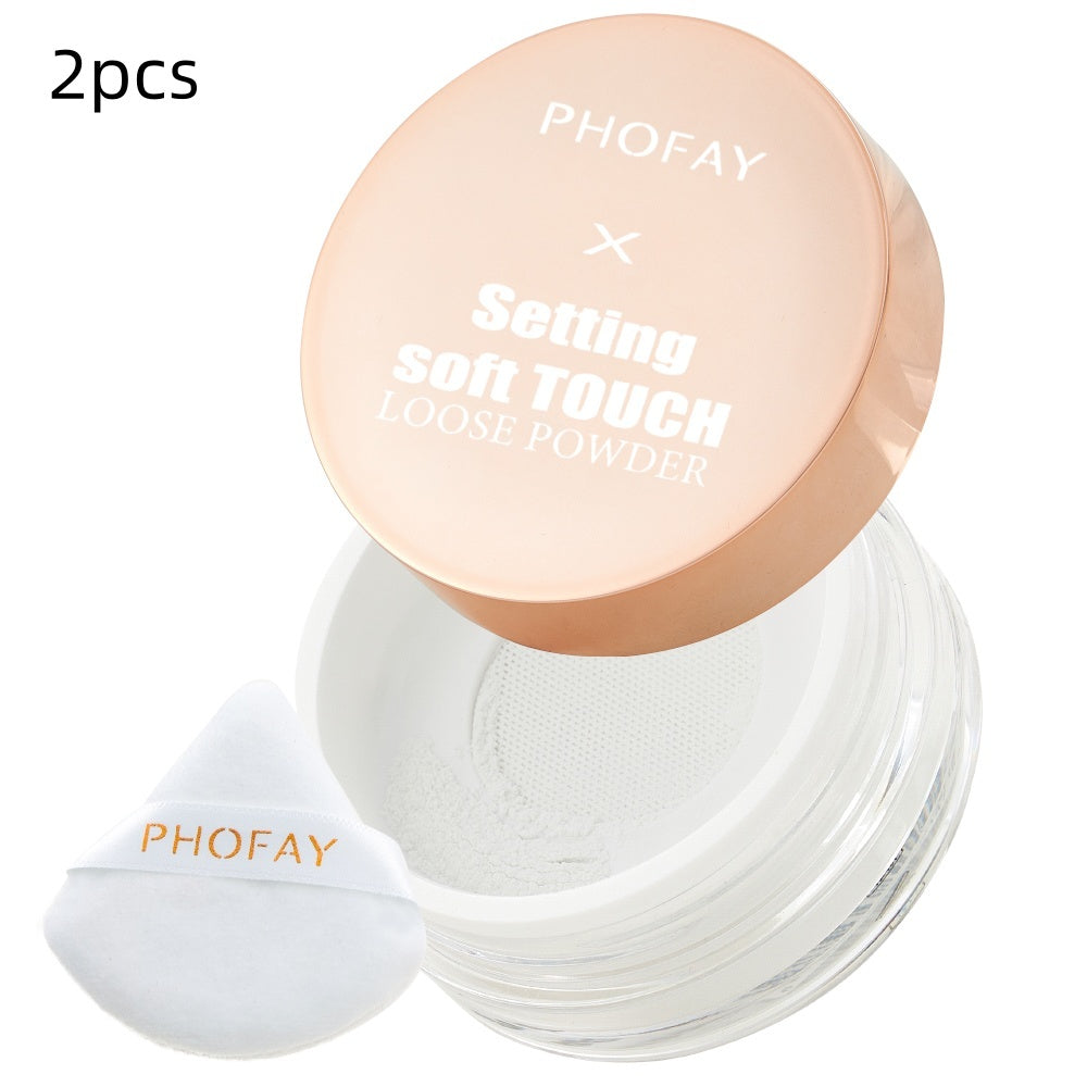 HKM-516243 Soft Touch Loose Powder - Long-lasting, Weightless & Sweatproof, 10g