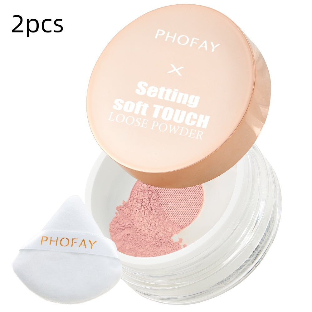 HKM-516243 Soft Touch Loose Powder - Long-lasting, Weightless & Sweatproof, 10g