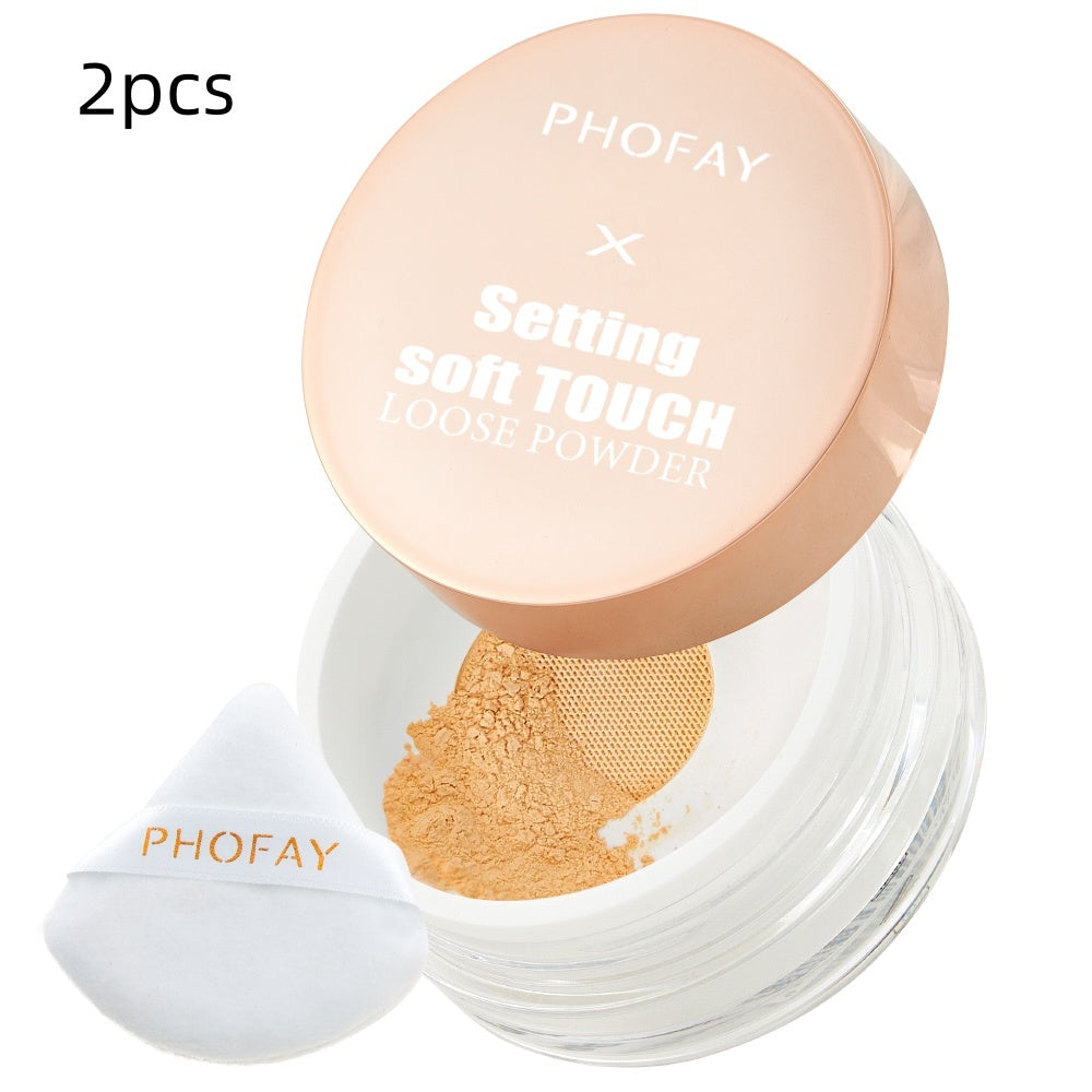 HKM-516243 Soft Touch Loose Powder - Long-lasting, Weightless & Sweatproof, 10g