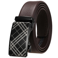HKM-258195 Automatic Buckle Men's Belt Made of Head Layer Cowhide, Model LY36-24871-5