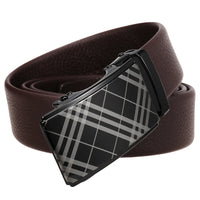 HKM-258195 Automatic Buckle Men's Belt Made of Head Layer Cowhide, Model LY36-24871-5