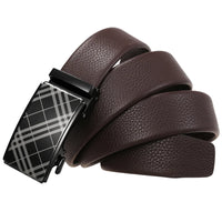 HKM-258195 Automatic Buckle Men's Belt Made of Head Layer Cowhide, Model LY36-24871-5