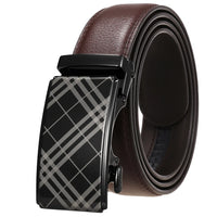 HKM-258195 Automatic Buckle Men's Belt Made of Head Layer Cowhide, Model LY36-24871-5