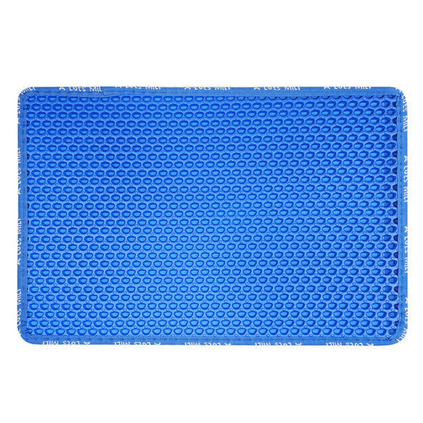 HKM-863955 Double Layer Rice-Shaped Cat Litter Mat - Waterproof, Easy to Clean, Ideal for Litter Box Area