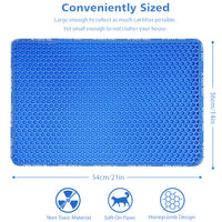 HKM-863955 Double Layer Rice-Shaped Cat Litter Mat - Waterproof, Easy to Clean, Ideal for Litter Box Area