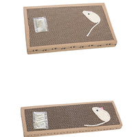 HKM-789843 Cat Scratching Board with Woven Sisal Mouse and Catnip - Large and Small Sizes Available