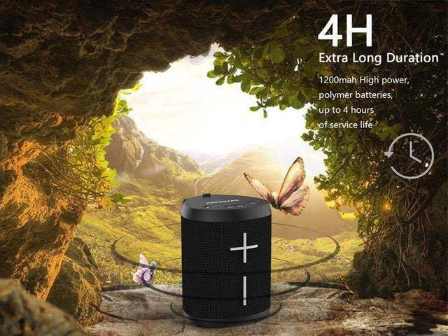 KTX-742739 Portable 2.1 Bluetooth Speaker with 5W Output, Waterproof, Dustproof, and 5-Hour Playtime