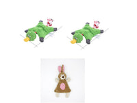 HKM-531027 Corduroy Donkey Shape Plush Chew Toy with Squeaker for Dogs and Puppies