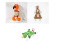 HKM-531027 Corduroy Donkey Shape Plush Chew Toy with Squeaker for Dogs and Puppies