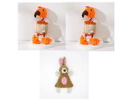 HKM-531027 Corduroy Donkey Shape Plush Chew Toy with Squeaker for Dogs and Puppies