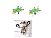 HKM-531027 Corduroy Donkey Shape Plush Chew Toy with Squeaker for Dogs and Puppies