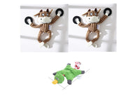 HKM-531027 Corduroy Donkey Shape Plush Chew Toy with Squeaker for Dogs and Puppies