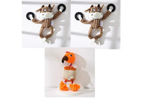 HKM-531027 Corduroy Donkey Shape Plush Chew Toy with Squeaker for Dogs and Puppies