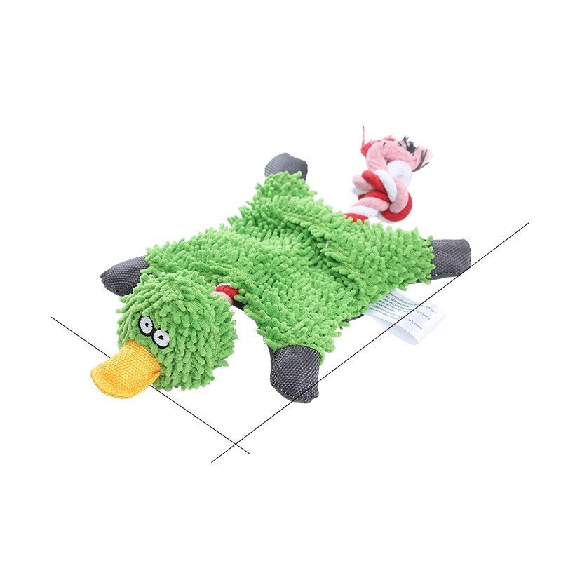 HKM-531027 Corduroy Donkey Shape Plush Chew Toy with Squeaker for Dogs and Puppies