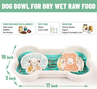 HKM-857875 Anti-Choking Slow Feeder Dog Bowl with Rotating Trays for Healthy Eating Habits - Suitable for Large Breeds
