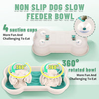 HKM-857875 Anti-Choking Slow Feeder Dog Bowl with Rotating Trays for Healthy Eating Habits - Suitable for Large Breeds