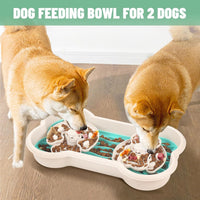 HKM-857875 Anti-Choking Slow Feeder Dog Bowl with Rotating Trays for Healthy Eating Habits - Suitable for Large Breeds