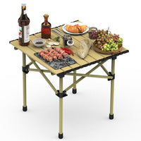 HKM-712979 Portable Folding Camping Table - Lightweight Carbon Steel Roll-up Desk for Outdoor Activities, Picnic, BBQ, and More with Carry Bag