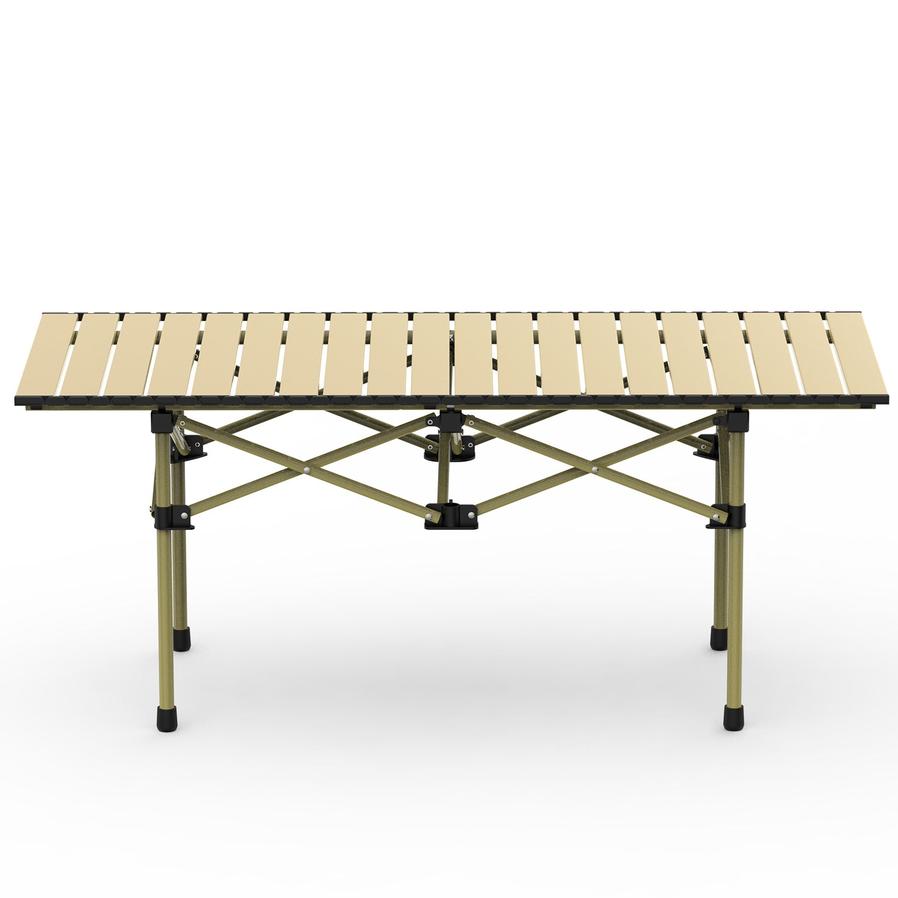 HKM-712979 Portable Folding Camping Table - Lightweight Carbon Steel Roll-up Desk for Outdoor Activities, Picnic, BBQ, and More with Carry Bag
