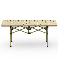 HKM-712979 Portable Folding Camping Table - Lightweight Carbon Steel Roll-up Desk for Outdoor Activities, Picnic, BBQ, and More with Carry Bag