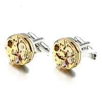 HKM-562579 Elegant Geometry Movement Cufflinks for Men in Copper - Individually Packaged