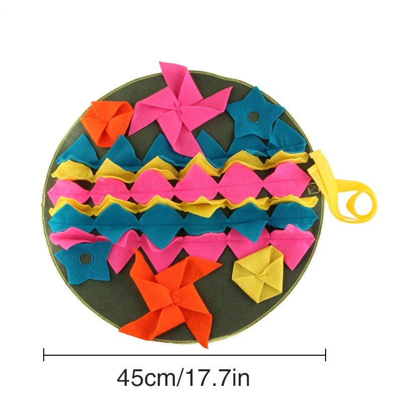 JMT-224330 Pet Training Sniffing Mat with Detachable Design for Dogs - Soft, Colorful Activity Pad for Stress Relief and Learning