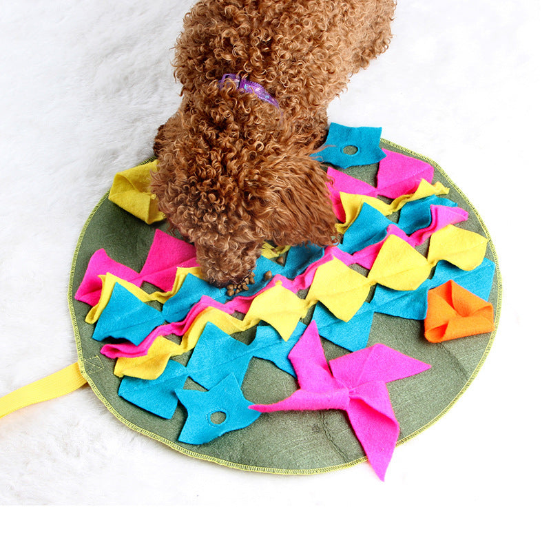 JMT-224330 Pet Training Sniffing Mat with Detachable Design for Dogs - Soft, Colorful Activity Pad for Stress Relief and Learning