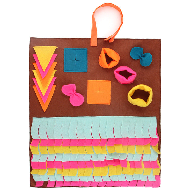 JMT-224330 Pet Training Sniffing Mat with Detachable Design for Dogs - Soft, Colorful Activity Pad for Stress Relief and Learning