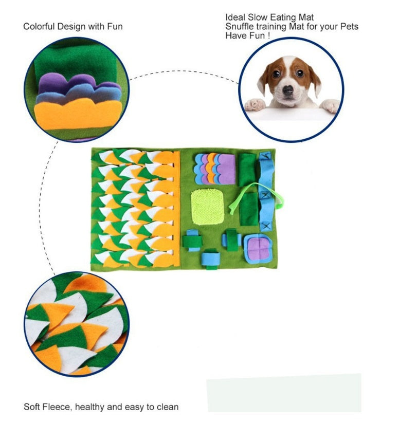 JMT-224330 Pet Training Sniffing Mat with Detachable Design for Dogs - Soft, Colorful Activity Pad for Stress Relief and Learning