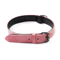 HKM-680723 Microfiber Leather Engraved Adjustable Anti-Lost Dog Collar - Multiple Colors Available