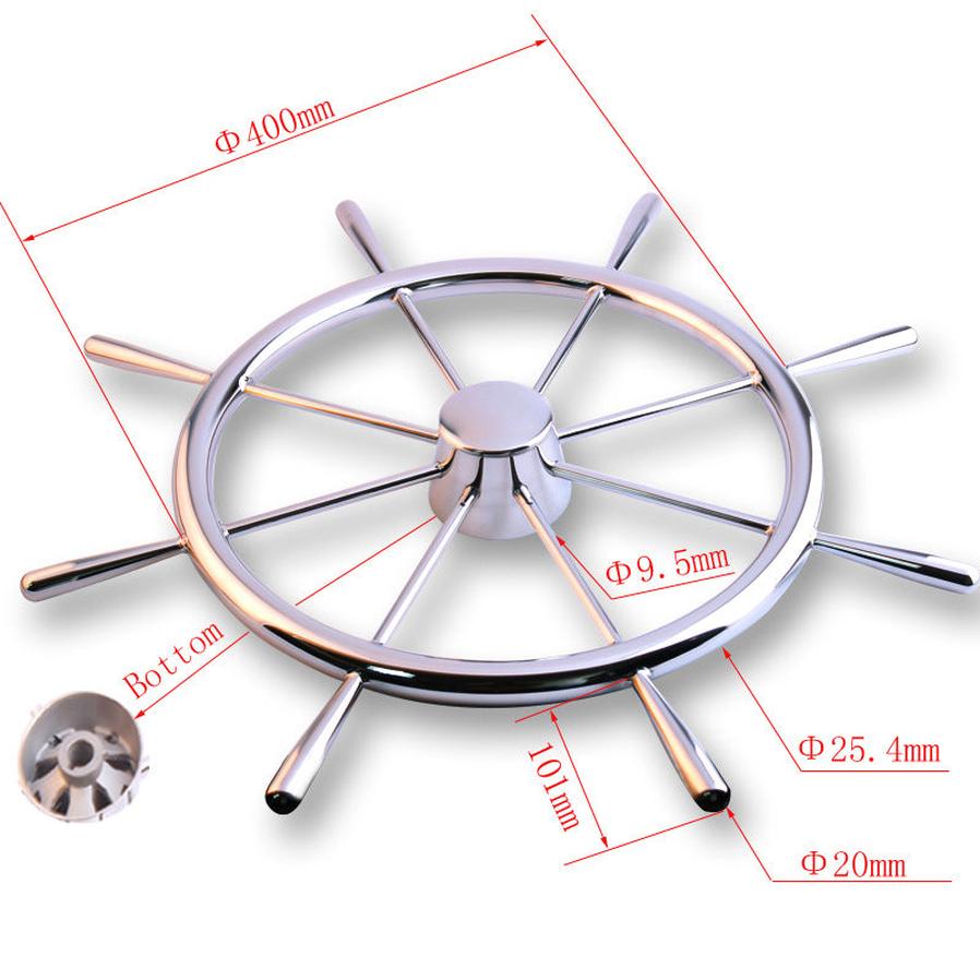 HKM-122003 Stainless Steel Steering Wheel for Yacht Accessories - Durable Marine Hardware