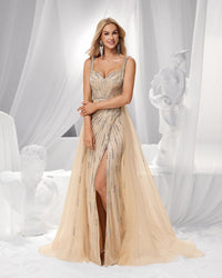HKM-056979 Elegant Women's Golden Evening Dress - Model EZ25156