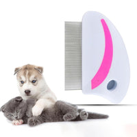 HKM-741011 Professional Pet Grooming Comb Set for Dogs and Cats - Includes Dematting Tool, Tear Stain Remover, and Flea Comb with Rounded Teeth