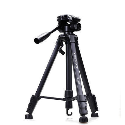 KTX-003475 Yunteng 668 SLR Tripod Camera Stand with 3D Pan Tilt - Black, Maximum Height 150cm