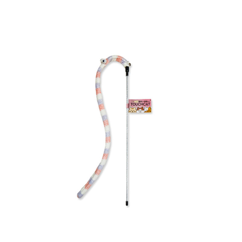 HKM-741139 Cat Toy Pole with Bell – Interactive Caterpillar Design for Engaging Playtime