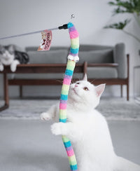 HKM-741139 Cat Toy Pole with Bell – Interactive Caterpillar Design for Engaging Playtime
