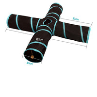 HKM-871379 Foldable Pet Channel for Cats and Small Dogs - Polyester Cloth with Four-Way Access