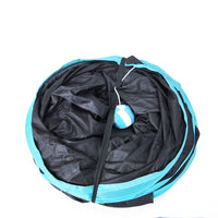 HKM-871379 Foldable Pet Channel for Cats and Small Dogs - Polyester Cloth with Four-Way Access