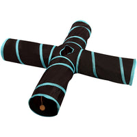 HKM-871379 Foldable Pet Channel for Cats and Small Dogs - Polyester Cloth with Four-Way Access