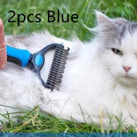 HKM-295763 Stainless Steel Rake Comb with Round Edges for Dogs and Cats - Large and Small Sizes Available